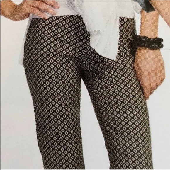 CAbi Pants - CAbi #877 Geometric Cropped Ankle Dress Pants Sz 8